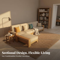 Pull-extendable Fabric Daybed two-in-singleUse Design Sleeper Sofa sturdy Wood Frame Living Room Furniture for Small Apartment Dwellers, Hosts, Bedroom, Home Office