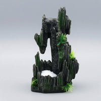 Resin Waterfall Mountain Easy to Clean Aquarium Mountain Decor Crevices