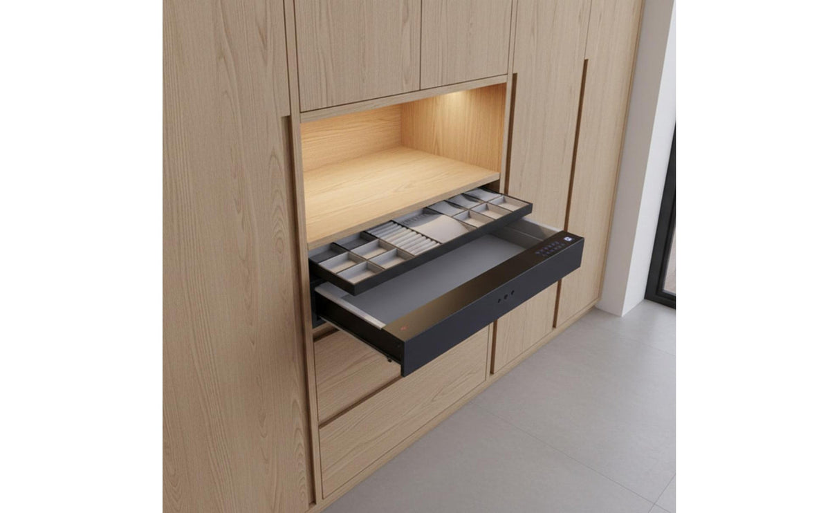 Biometric Drawer Safe All Steel Password Drawer Safe Anti-Theft for Home