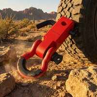 Tow Hitch Arm with Shackle Heavy-Duty Hitch Tow Connection with Shackle Unpaved for Drivers, Towing, Recovery, Trail