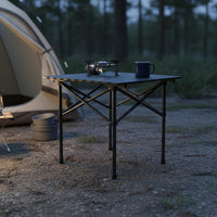 Roll up Folding Table Compact Foldable Outdoor Table Easy Storage for Beach