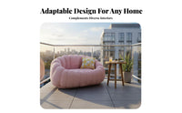 Pumpkin-Shaped Chair with Footstool Skingentle Pumpkin-Shaped Seat Thickly Padded Lightweight for Adults, Teens, Perusing Nook