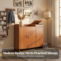 Shoe Storage Cabinet with Doors Dust-Protected Design Shoe Storage Cabinet Large Capacity for Apartment Dwellers, Homeowners, Corridor, Hallway