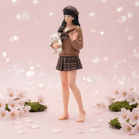 Miniature Girl Figurine Hand Painted Home Decor Cuddly Toy for Dioramas
