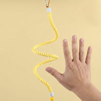 Climbing Rope Parrot Toy, Bendable Bird Swing and Climbing Ladder for Cage, Budgie Toy with Hook and Screw Swivel Attachment