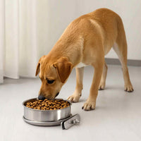 Stainless Steel Dog Bowl with Mounting Bracket Hanging Cage Bowl with Clamp Rust-Resistant Metal Feeder Dish Easy to Install for Dogs, Birds, Small Pets, Bird Cages