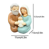 Holy Family Figurine Compact Holy Family Statue Matte Finish for Home