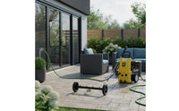 Wheeled Undercarriage Washer Versatile-Use Pressure Washer Broom Swiveling Head Car Underbody Cleaning Attachment for Driveway, Garage