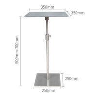 Height Adjustable Side Table Electroplated Metal Side Table Modern for Bedroom