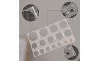 Circle Masking Stencil Accurate Masking Sheet with Circular Cutouts Circle Stencil Thin Stencils Metallic-Finish for Hobbyists