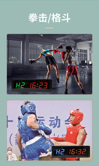 6-Digit LED Fitness Timer with Interval Clock for Studios and Gyms (UK Plug)