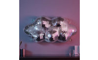 Mosaic Cloud Wall Art Indoor Mirrored Cloud Decor Tape