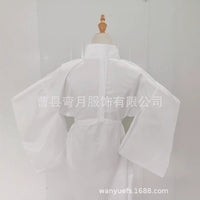 日本和服浴衣内搭白色连衣裙振袖内搭现货打底衫长款肌襦内衬和服