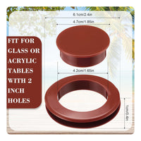 Umbrella Hole Plug and Cap Set Outdoor Hardware Water-Resistant for Backyard