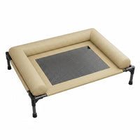 Breathable Elevated Dog Bed Detachable Cover Raised Pet Bed Washable Mesh Dog Cot Moisture Resistant for Small Dogs, Year-Round, Indoor