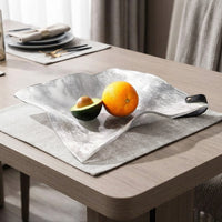 Leaf Tray Textured Fruit Platter Food-Grade Acrylic Tray with Handle for Hosts, Living Room