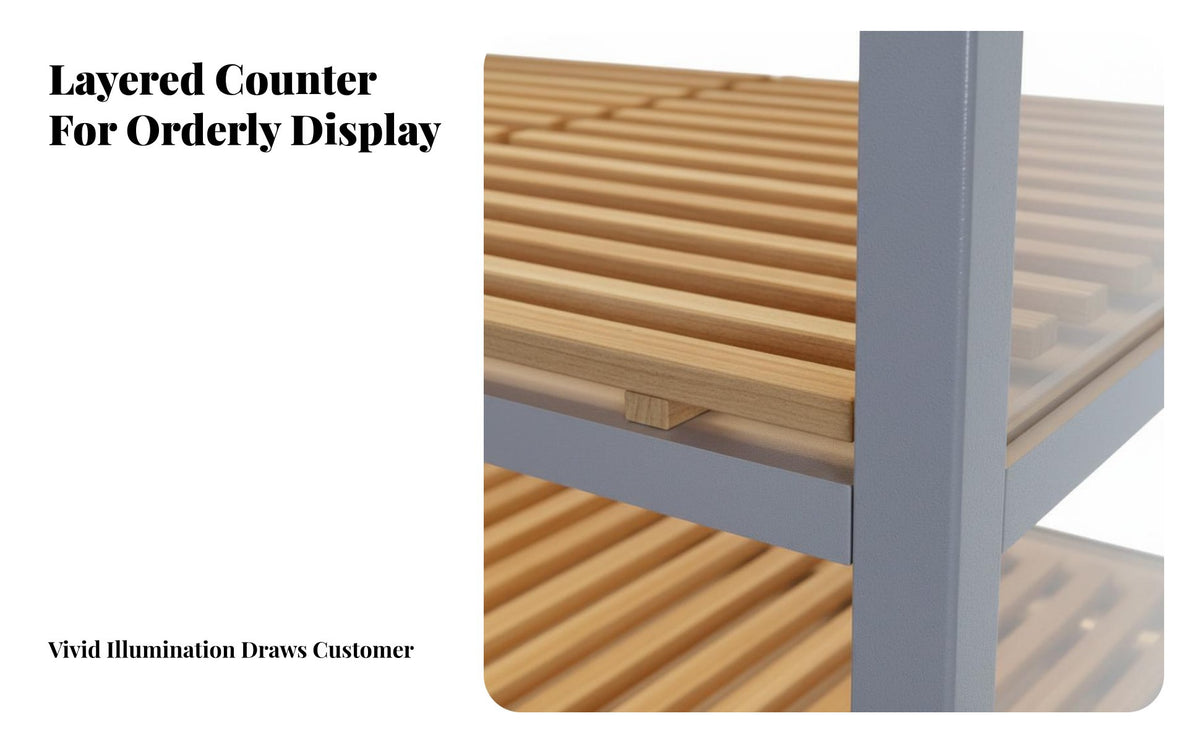 Bakery Display Cabinet Easy to Clean Pastry Display Case High Visibility Commercial Furniture for Cafe Owners, Shopkeepers, Dessert Shop, Supermarket