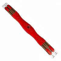 Contoured Girth Decorative Stitching Padded Horse Girth Metal Buckles