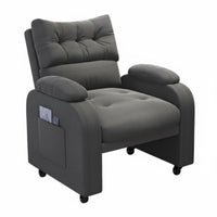 Adjustable Backrest Recliner with Footrest Multi-Angle Reclining Push-Back Recliner Ergonomic Support Lounge Chair Space Saving for Deactivatedice Workers, Students, Homeowners, Bedroom, Reading Nook, Home Theater