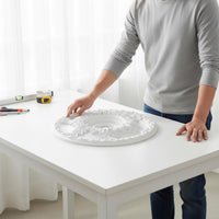 French Design Ceiling Medallion Lightweight Light Fixture Plate Easy to Install