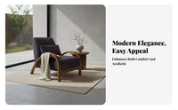 3 Pieces 2 Armchairs and 1 Side Table Wabi-Sabi Aesthetic Conversation Set Textured Upholstery Comfy for Readers, Adults, Cafe