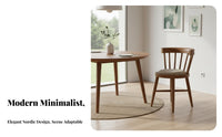 Padded Posterior Wooden Chair Northern European & Design Dining Room Seating Minimalist Look Sturdy Frame for Restaurant Owners