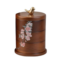 3 Tier Rotating Jewelry Box Wooden Jewelry Case Sturdy Stackable Trinket Holder for Women, Vanity Table