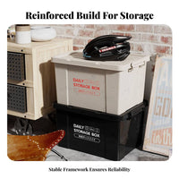 Lidded Stackable container sturdyDuty Storage Container With Lid for Students, Parents