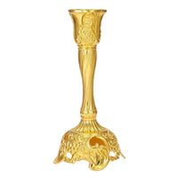 Candle Holder with Openwork Base Elegant Ornament Stable for Mantel
