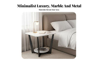 Curved Based Side Table Light Luxury stylish Household Furniture Space-Saving adaptable for Living Room