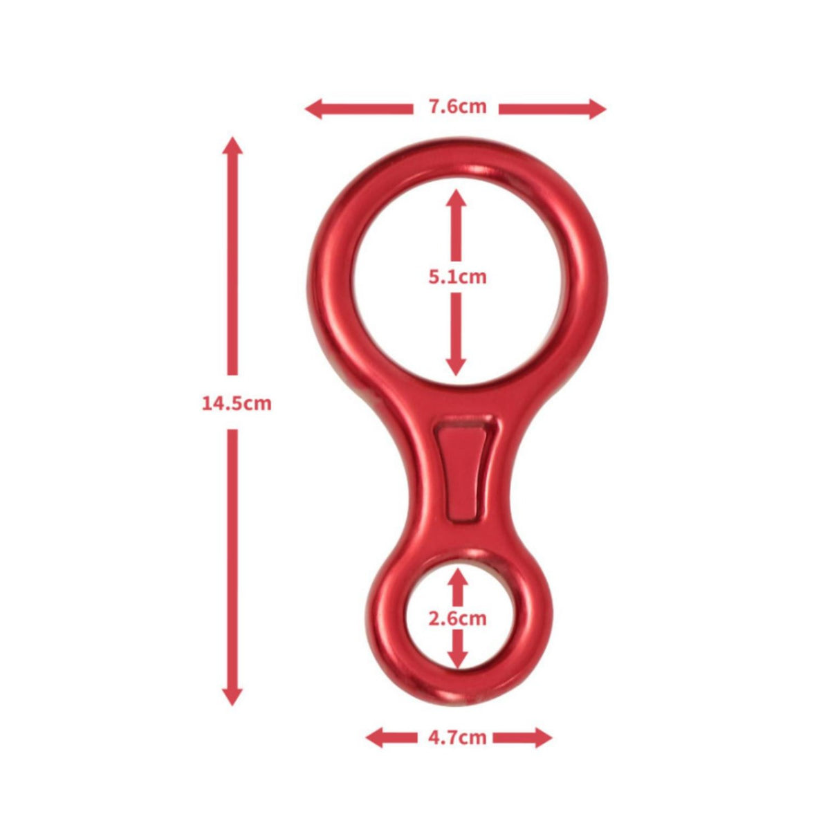 8-Shaped Descender 35 kN Strength Rappel Belay Device Smooth Rope Action Climbing Gear for Rappelling, Mountaineering
