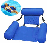 Foldable Inflatable Lounger with Net Hammock for Water