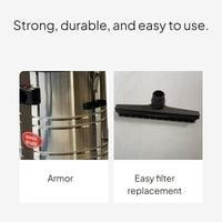 Commercial Vacuum Cleaner, Stainless Steel, Heavy Duty