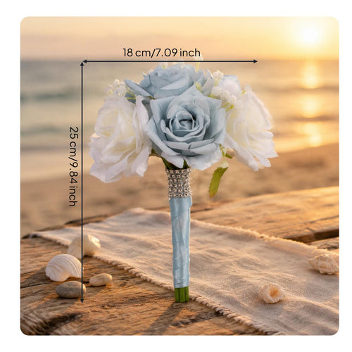 Bridal Floral Arrangement Set Romantic Sapphire-Snow Wedding Floral Arrangement