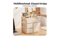Multi-Compartment Storage Box Space-Saving Stationery Holder for Desk, Dorm Room