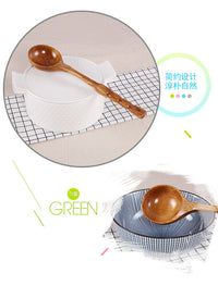 Vintage Wooden Spoon with Custom LOGO Large Soup Spoon for Home and Commercial Kitchen Cooking Hot Pot Long Handle Soup Spoon