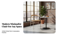 Minimalist Metal Frame Chair Modern Design Seating Furniture Designer Inspired Long-Lasting Construction for Dining Room