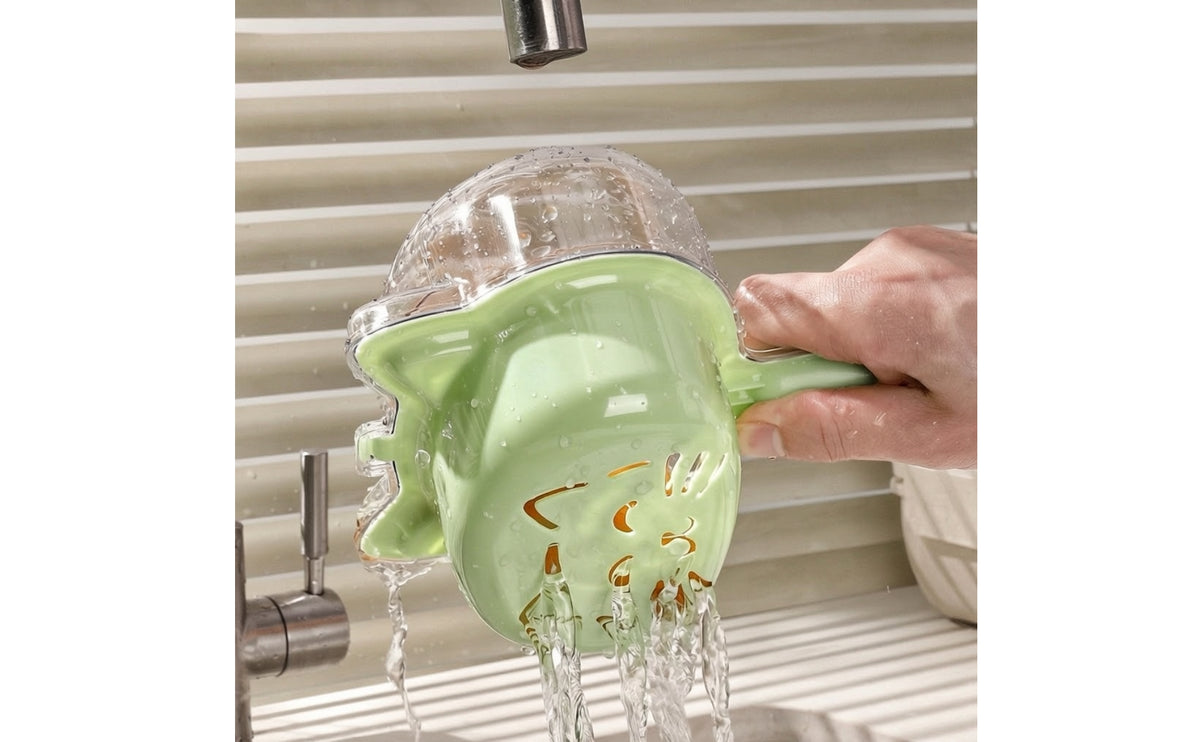 Compact Fruit Drainer Basket Hanging Drainer Basket with Tray for Kitchen, Apartment, Dorm
