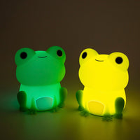 Silicone Frog Lamp USB Rechargeable Frog Night Light Tap Control for Bedside