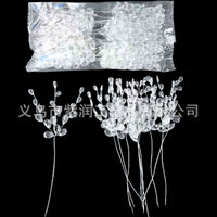 Acrylic Flat Teardrop Beads with Aluminum Wire, DIY Jewelry Making Supplies