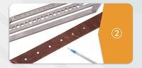 Belt Center Positioning Ruler Template for DIY Belt and Strap Punching