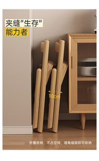 实木折叠椅子家用可折叠靠背椅古风餐椅简约书桌写字休闲椅子