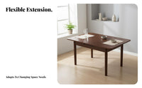 Expandable Rectangular Table with Chairs Modern Minimalist Design Expandable Dining Set Sturdy Construction for Small Areas