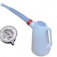 Oil Dispensing Jug Dustproof Cap Long-Spout Oil Jug Kitchen Container Mesh Filter Side Handle