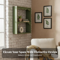 Rustic Cubby Shelf with pegs Distressed Finish Display Rack Vintage aesthetic