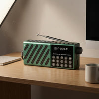 Numeric Keypad Digital Portable Radio Telescopic Antenna USB Bluetooth Radio Recording Function