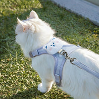 Cat Harness and Leash Set for Outdoor Walking, Polyester Vest Style Kitten Harness and Kitten Leash, Adjustable Small Cat Slip-Resistant Design