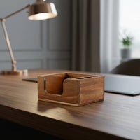 Desktop Organizer with 3 Pen Slots Multi-Functional Pen and Sticky Note Holder