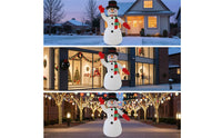 Giant Inflatable Snowman with Top Hat Easy to Inflate Christmas Inflatable Snowman Sturdy Lawn Decoration Stable for Families, Garden