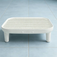 Rectangular Pedal with Slatted Grille Plastic Litter Box Step for Pet Owners, Home
